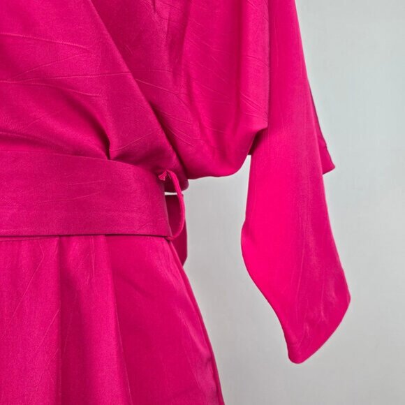 Vintage Joseph Ribkoff Pink Belted Bow Detail Dress Size 7 - Picture 3 of 5